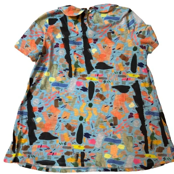 Colorful Abstract Print Women's Blouse - Picture 2 of 7